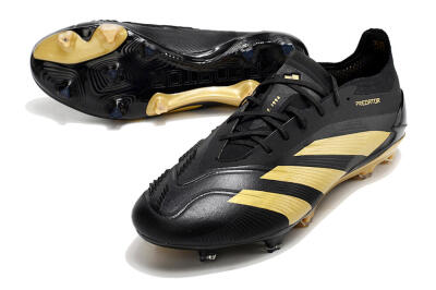 Adidas Predator 24 Elite FG Firm Ground Soccer Cleats - Black/Gold