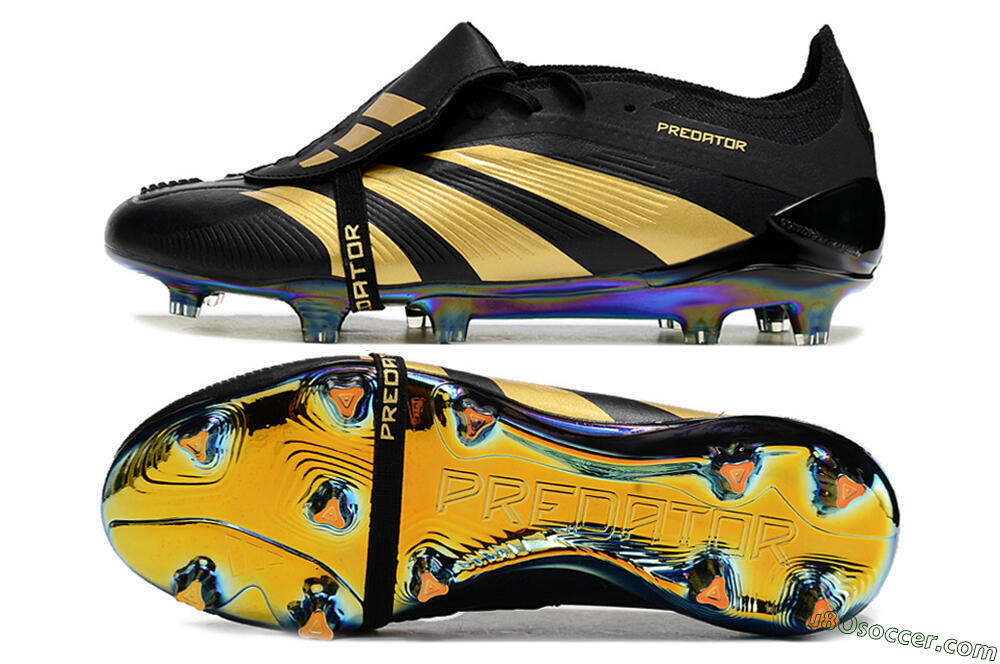 Adidas Predator Elite Foldover Tongue FG Firm Ground Soccer Cleats - Black/Gold 0