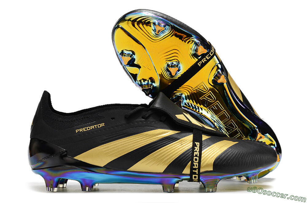 Adidas Predator Elite Foldover Tongue FG Firm Ground Soccer Cleats - Black/Gold 1