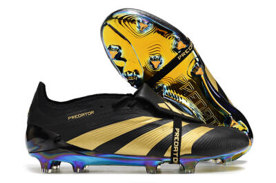 Adidas Predator Elite Foldover Tongue FG Firm Ground Soccer Cleats - Black/Gold