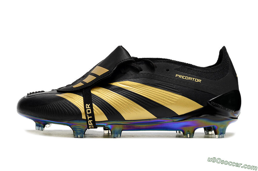 Adidas Predator Elite Foldover Tongue FG Firm Ground Soccer Cleats - Black/Gold 2