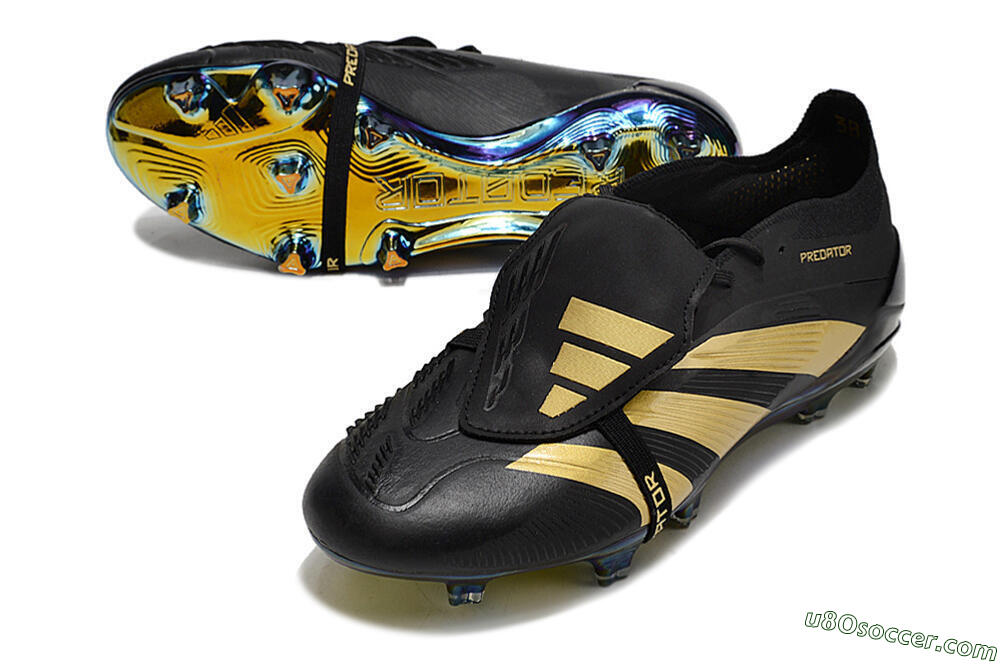 Adidas Predator Elite Foldover Tongue FG Firm Ground Soccer Cleats - Black/Gold 3