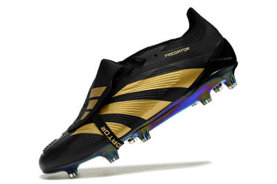 Adidas Predator Elite Foldover Tongue FG Firm Ground Soccer Cleats - Black/Gold