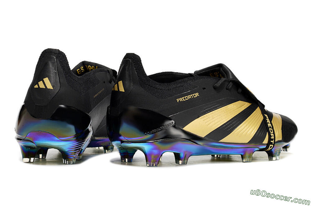Adidas Predator Elite Foldover Tongue FG Firm Ground Soccer Cleats - Black/Gold 6