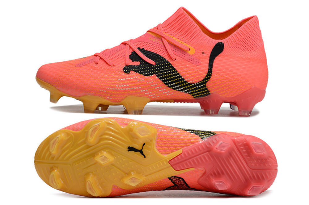 Puma Future 7 Ultimate FG Firm Ground Soccer Cleats - Pink/Black/Yellow 0
