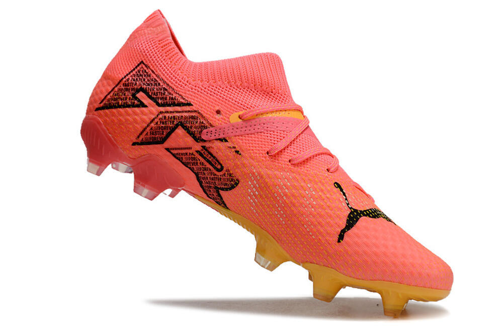 Puma Future 7 Ultimate FG Firm Ground Soccer Cleats - Pink/Black/Yellow 4