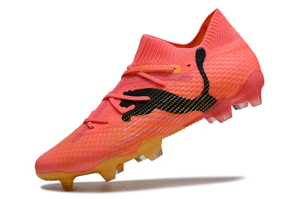 Puma Future 7 Ultimate FG Firm Ground Soccer Cleats - Pink/Black/Yellow 5