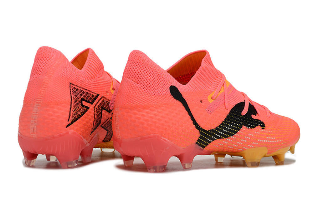 Puma Future 7 Ultimate FG Firm Ground Soccer Cleats - Pink/Black/Yellow 6