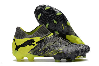Puma Future 7 Ultimate FG Firm Ground Soccer Cleats - Grey/Yellow/Black