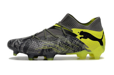 Puma Future 7 Ultimate FG Firm Ground Soccer Cleats - Grey/Yellow/Black