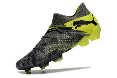 Puma Future 7 Ultimate FG Firm Ground Soccer Cleats - Grey/Yellow/Black