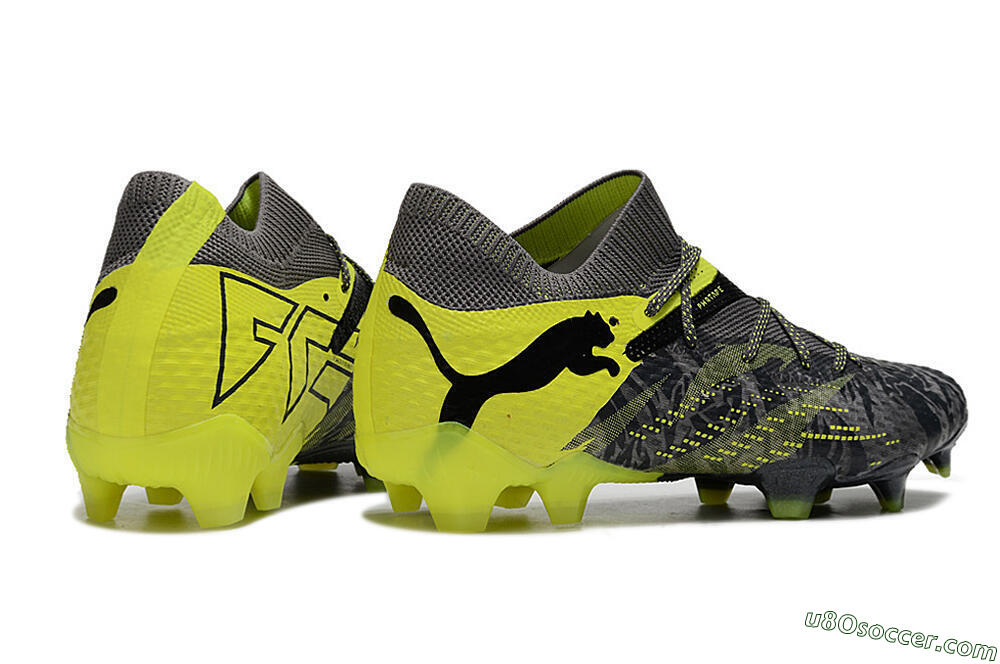 Puma Future 7 Ultimate FG Firm Ground Soccer Cleats - Grey/Yellow/Black 6
