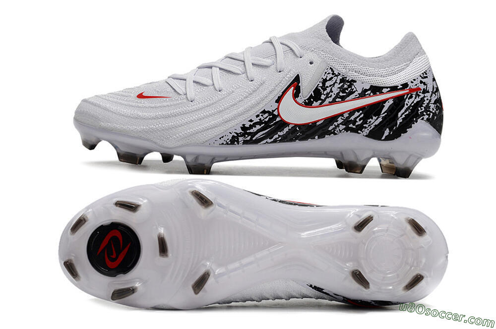 Nike Phantom Luna Elite NU FG Firm Ground Soccer Cleats - White/Red/Black 0