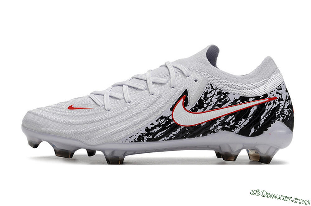 Nike Phantom Luna Elite NU FG Firm Ground Soccer Cleats - White/Red/Black 2