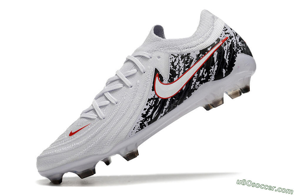 Nike Phantom Luna Elite NU FG Firm Ground Soccer Cleats - White/Red/Black 5