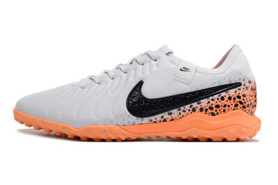 Nike Tiempo Legend 10 Pro TF Artificial Turf Soccer Shoes - White/Black/Orange