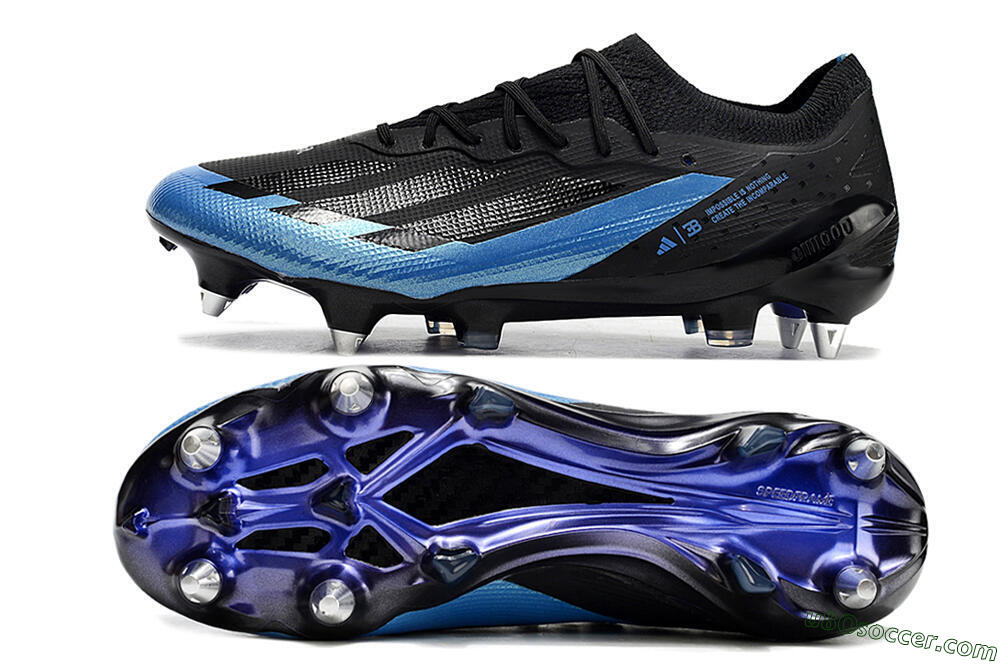 Adidas X Crazyfast.1 SG Soft Ground Soccer Cleats - Silver/Blue/Black/Gold 0