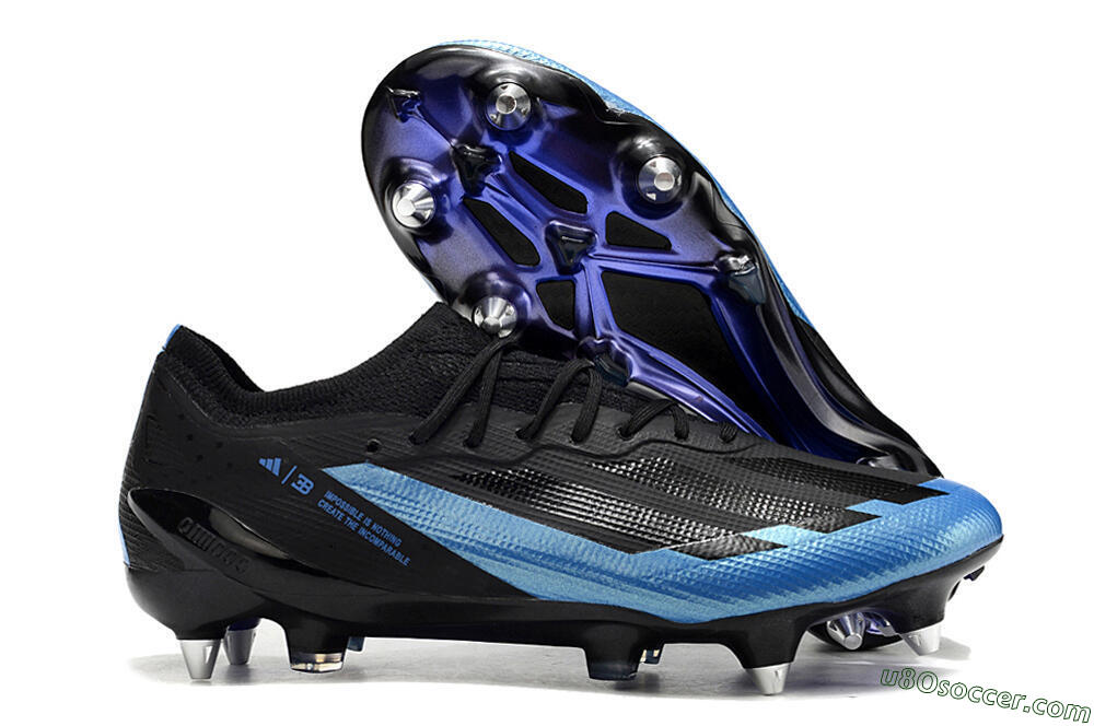 Adidas X Crazyfast.1 SG Soft Ground Soccer Cleats - Silver/Blue/Black/Gold 1