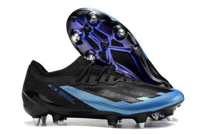Adidas X Crazyfast.1 SG Soft Ground Soccer Cleats - Silver/Blue/Black/Gold