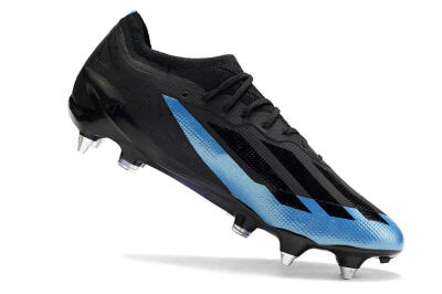 Adidas X Crazyfast.1 SG Soft Ground Soccer Cleats - Silver/Blue/Black/Gold