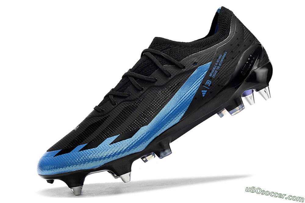 Adidas X Crazyfast.1 SG Soft Ground Soccer Cleats - Silver/Blue/Black/Gold 5
