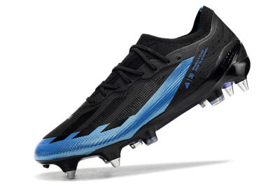 Adidas X Crazyfast.1 SG Soft Ground Soccer Cleats - Silver/Blue/Black/Gold