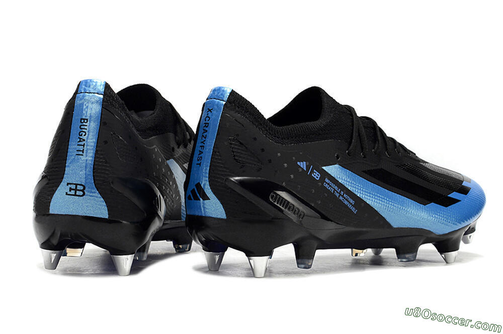 Adidas X Crazyfast.1 SG Soft Ground Soccer Cleats - Silver/Blue/Black/Gold 6