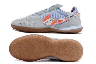 Nike Street Gato IC Indoor & Futsal Soccer Shoes - Grey/Blue/Red/White