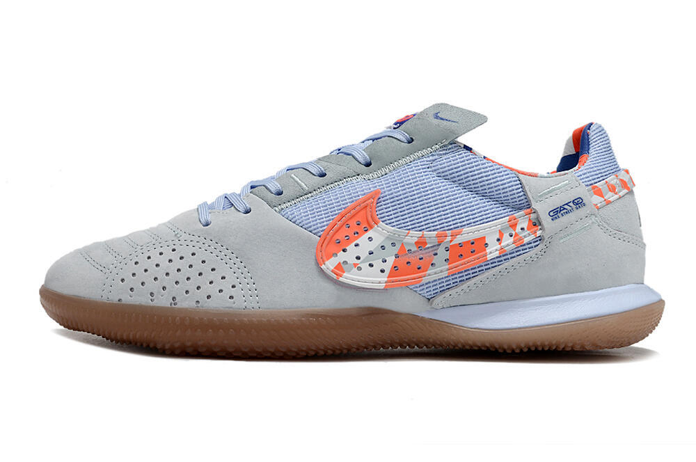 Nike Street Gato IC Indoor & Futsal Soccer Shoes - Grey/Blue/Red/White 2