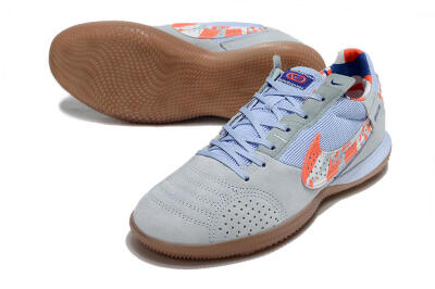 Nike Street Gato IC Indoor & Futsal Soccer Shoes - Grey/Blue/Red/White