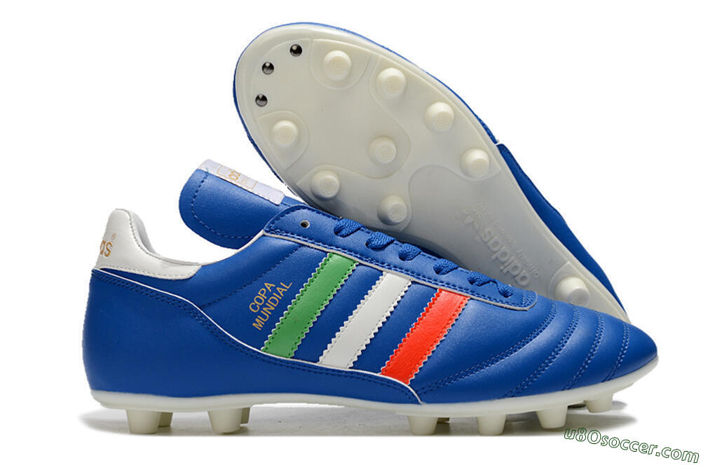 Adidas Copa Mundial FG Firm Ground Soccer Cleats - Blue/Green/White/Red 1