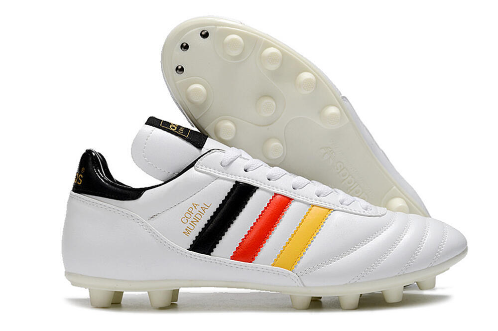 Adidas Copa Mundial FG Firm Ground Soccer Cleats - White/Black/Red/Yellow 1