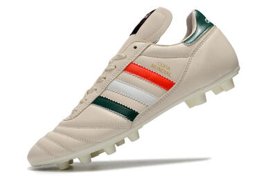 Adidas Copa Mundial FG Firm Ground Soccer Cleats - Beige/Green/White/Red