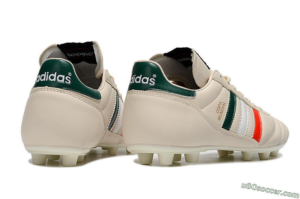 Adidas Copa Mundial FG Firm Ground Soccer Cleats - Beige/Green/White/Red 6