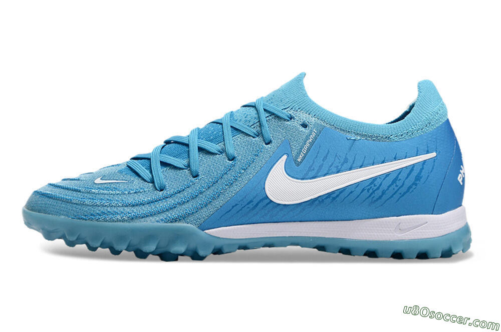 Nike Phantom Luna Elite TF Artificial Turf Soccer Shoes - Jade/White/Blue 2