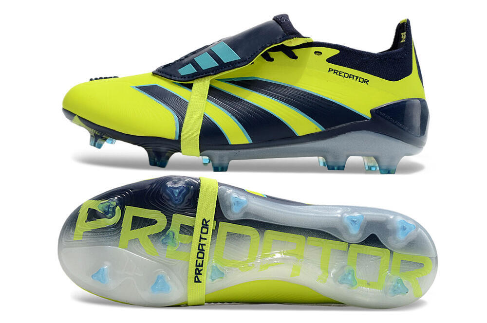 Adidas Predator Elite Foldover Tongue FG Firm Ground Soccer Cleats - Yellow/Blue/Jade 0