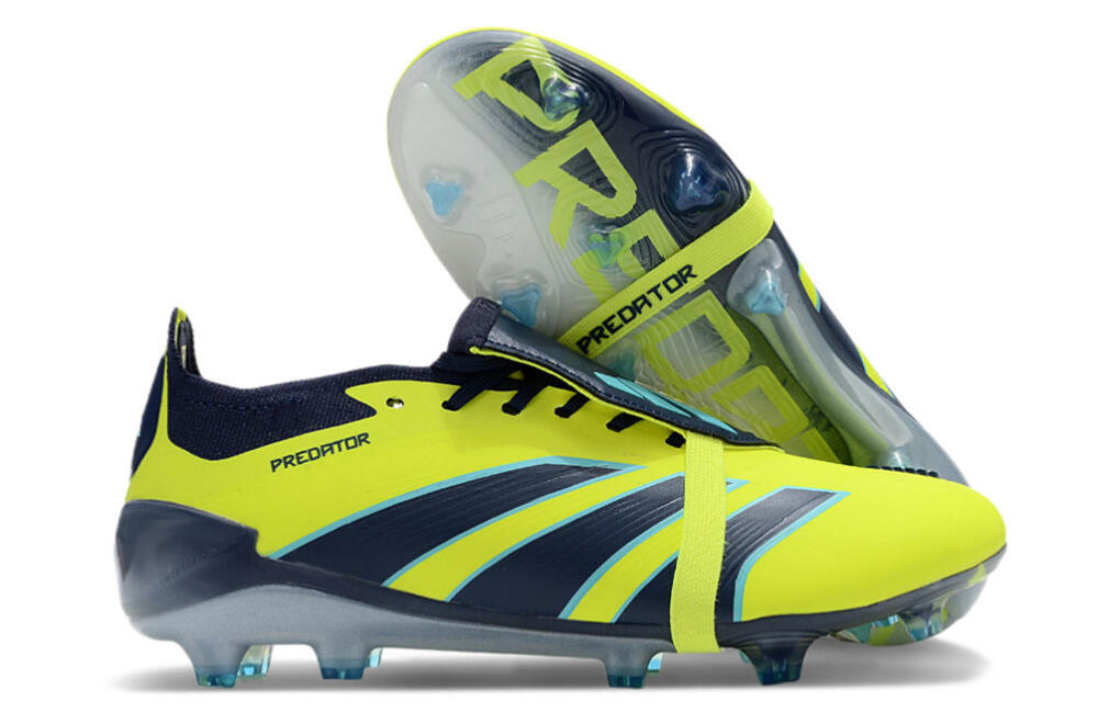 Adidas Predator Elite Foldover Tongue FG Firm Ground Soccer Cleats - Yellow/Blue/Jade 1