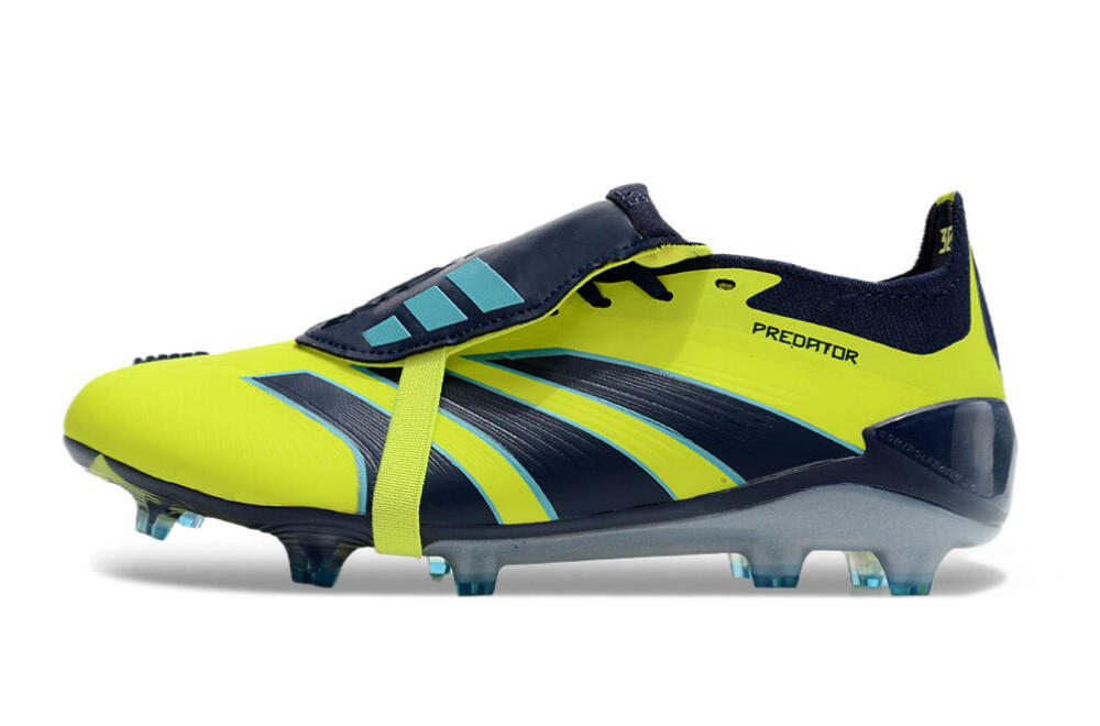 Adidas Predator Elite Foldover Tongue FG Firm Ground Soccer Cleats - Yellow/Blue/Jade 2
