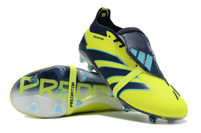 Adidas Predator Elite Foldover Tongue FG Firm Ground Soccer Cleats - Yellow/Blue/Jade