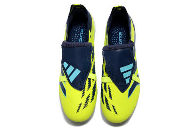 Adidas Predator Elite Foldover Tongue FG Firm Ground Soccer Cleats - Yellow/Blue/Jade