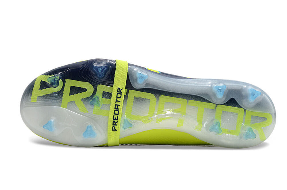 Adidas Predator Elite Foldover Tongue FG Firm Ground Soccer Cleats - Yellow/Blue/Jade 6