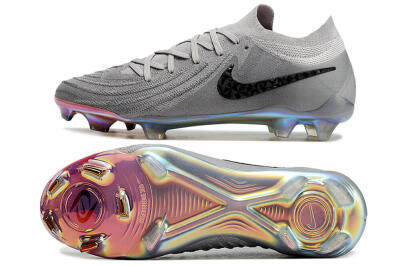 Nike Phantom Luna Elite NU FG Firm Ground Soccer Cleats - Grey/Black/Blue