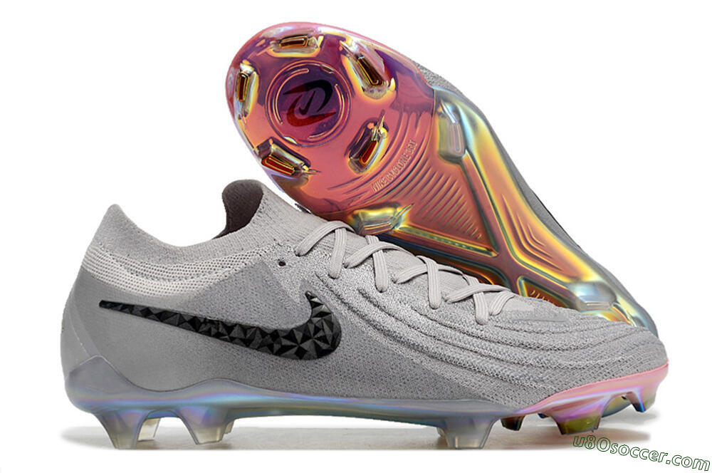 Nike Phantom Luna Elite NU FG Firm Ground Soccer Cleats - Grey/Black/Blue 1