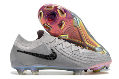 Nike Phantom Luna Elite NU FG Firm Ground Soccer Cleats - Grey/Black/Blue