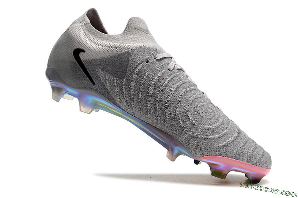 Nike Phantom Luna Elite NU FG Firm Ground Soccer Cleats - Grey/Black/Blue 4