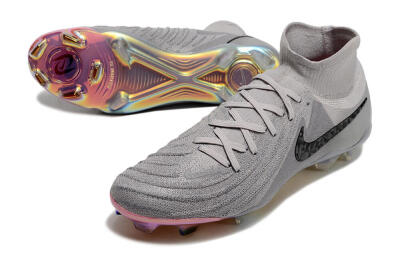 Nike Phantom Luna Elite NU FG Firm Ground Soccer Cleats - Grey/Black/Blue
