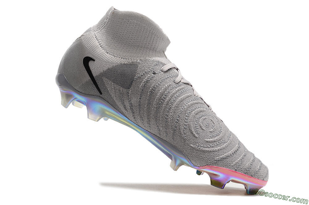 Nike Phantom Luna Elite NU FG Firm Ground Soccer Cleats - Grey/Black/Blue 4