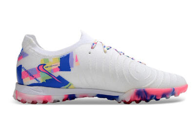 Nike Phantom GX 2 Elite TF Artificial Turf Soccer Shoes - White/Blue/Pink/Yellow