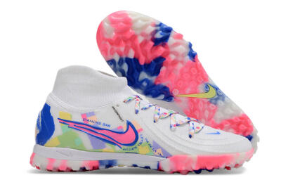 Nike Phantom Luna 2 Elite TF Artificial Turf Soccer Shoes - White/Pink/Blue