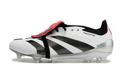 Adidas Predator Elite Foldover Tongue FG Firm Ground Soccer Cleats - White/Black/Red
